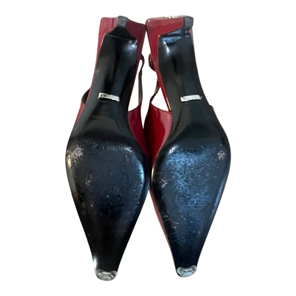 $950 Gucci -Mallory 55 Patent leather Slingback Pumps Size Women's 38.5 - Picture 5 of 15